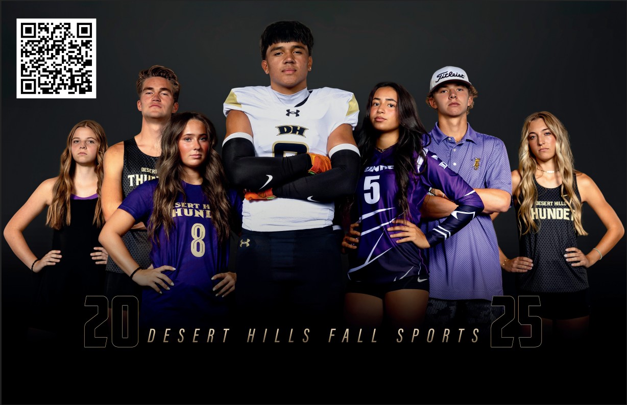 Fall Sports photo with QR code linked to event calendar